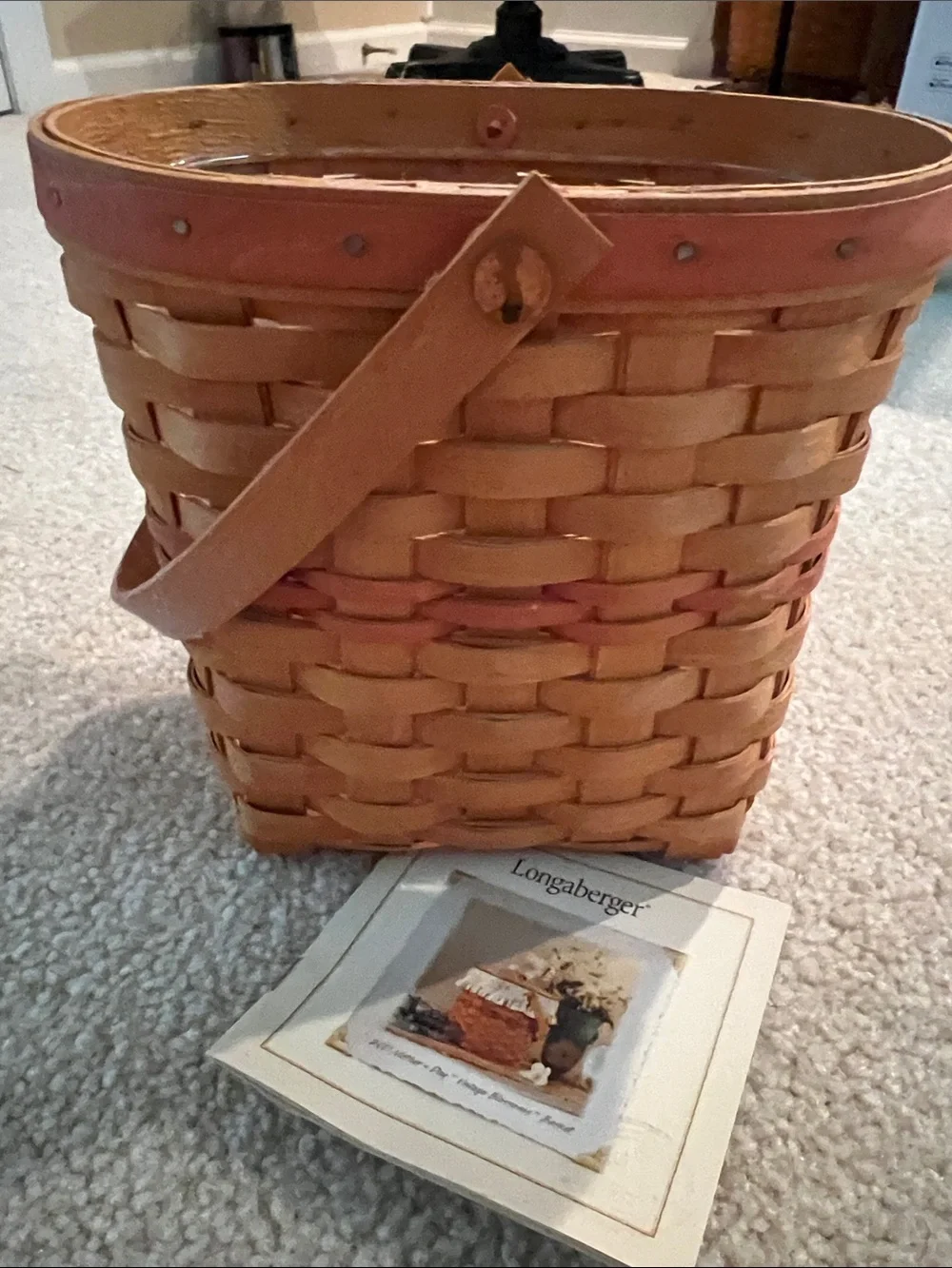 Longaberger 2001 Mother’s Day Basket and Protector -SFH